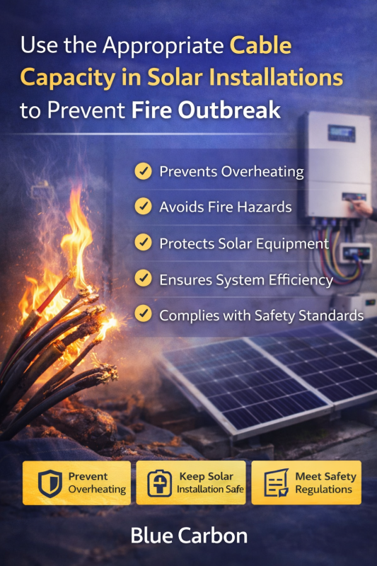 Why You Need to Use the Appropriate Cable Capacity for Your Solar Installations to Avoid Fire Outbreak