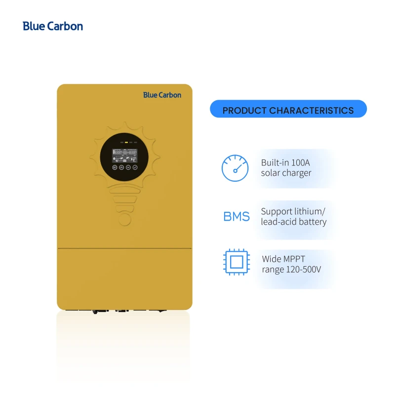 Blue Carbon 48VDC 6000W Hot Selling AC/DC Inverters Single Hybrid Solar Energy System Solar Inverter