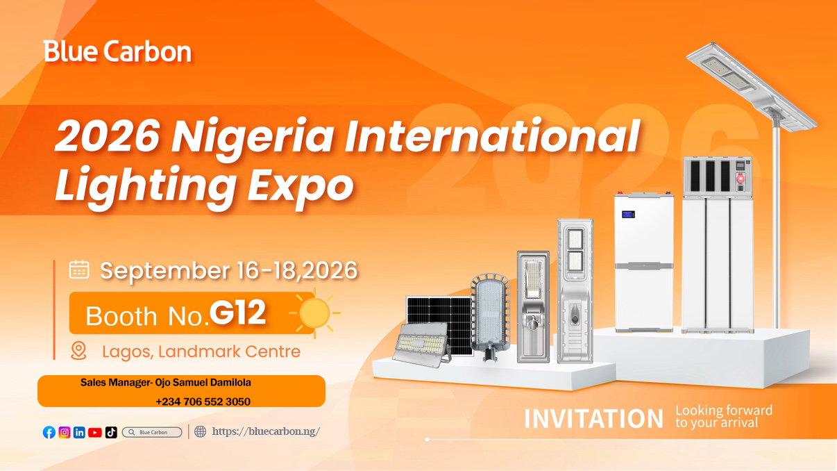 Blue Carbon Invites You to the 2026 Nigeria International Lighting Expo - September 16 - 18, 2026