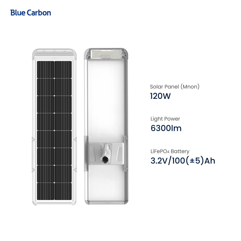 BLUE CARBON BCT-OLF-120W INTEGRATED SOLAR STREET LIGHT
